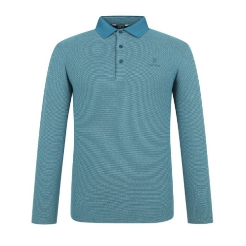 팬텀 가을 남성 로고 자수 잔스트라이프 카라 긴팔티셔츠 / 211D3TO801_BL_IC