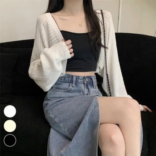 오노마 ONM 카디건 여름 볼레로 가디건 에어컨 니트 펀칭무늬 41025798