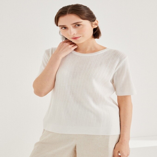 유닛 루즈핏 크루넥 반팔 풀오버 ZHOUF-2KCN24