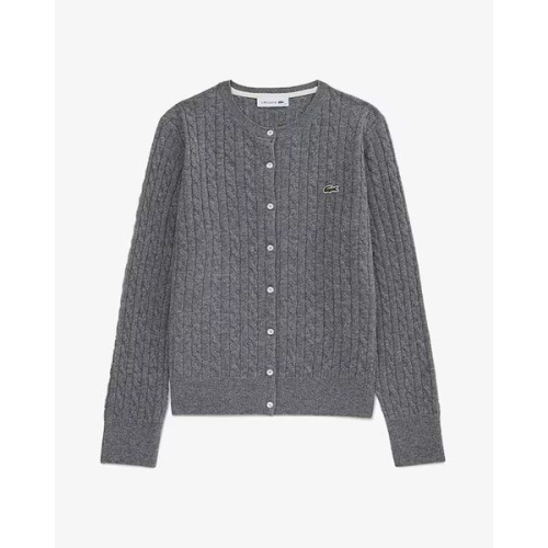 라코스테 여성 케이블 크루넥 가디건 AF092E-55NCCA멜란지그레이 1243703