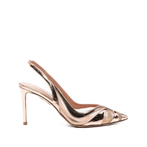 아쿠아주라 메탈릭 이펙트 레더 힐 펌프스 LNEMIDL0LFM T