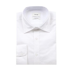 밴브루 일반핏 착용감 편한 면스판 솔리드셔츠 BPFSG1001WH