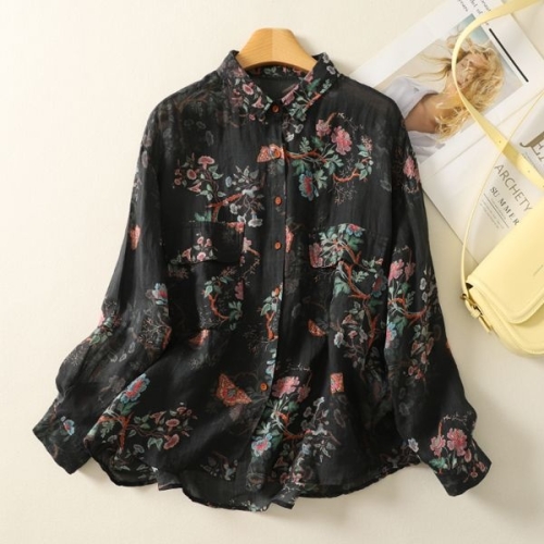 아리아 패턴 시스루 블라우스_NC3BL031