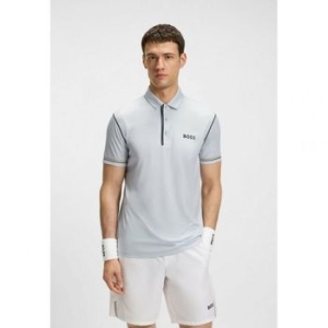 보스 BOSS 패디테크 GOC 폴로 셔츠 연회색 네 개 6768716
