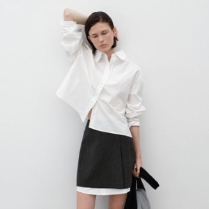 모아 셔츠 레이어드 미니 스커트 SK-5041