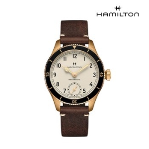 해밀턴 남성 카키 에비에이션 파일럿 파이오니어 메커니컬 브론즈_H76709510
