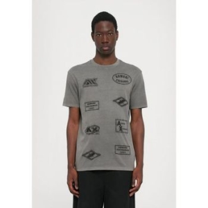 아르마니익스체인지 익스체인지 프린트 티셔츠 다크 걸 그레이 6769652