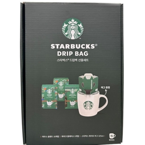 스타벅스 드립백 선물세트 (파이크 플레이스 25개입 + 머그잔 2개)
