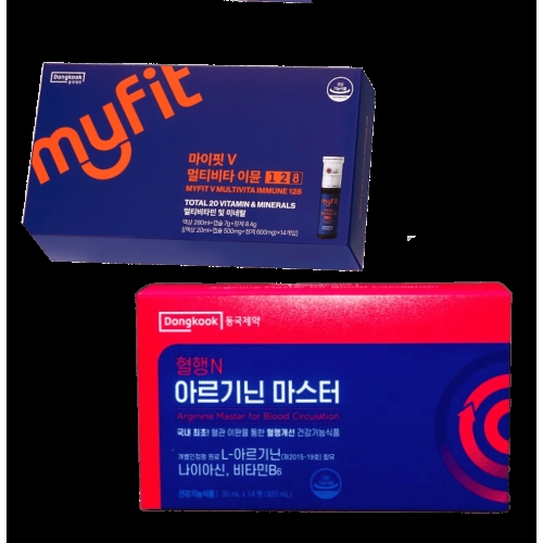 동국제약 마이핏V 멀티비타민 이뮨 128 14병 + 혈행N 아르기닌 마스터 14병