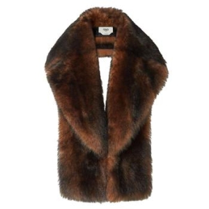 펜디 OCHRE BACKED SHEEPSKIN SCARF marrone FNG592/AYLG F0QD9 OCRA