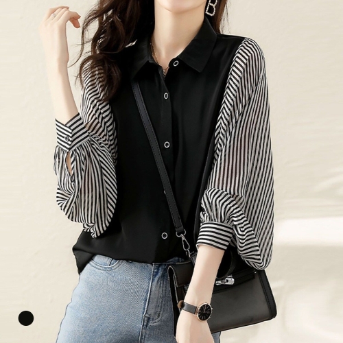 KARRA 위저드배색블라우스_A5F0199