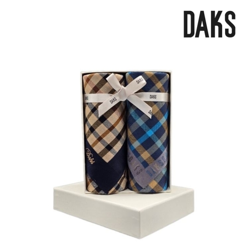 닥스 기본 체크 손수건 2매 세트_DDO1215/DEI2106