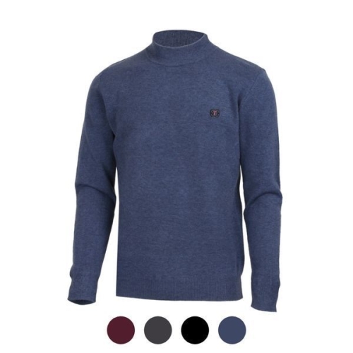 파파브로 남성 중년 따뜻한 클래식 반폴라 니트 IU-KN-Q067