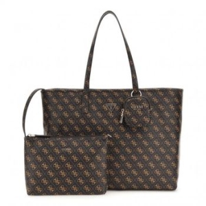 게스 여성 파워 플레이 2 라지 테크 토트 브라운 로고 10736438