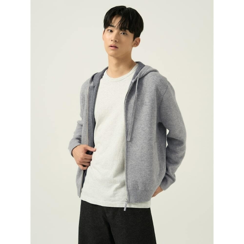 빈폴 베럴비 후드집업 니트 그레이_BC595AC123