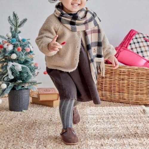 닥스 MUFFLER 캐시미어100 목도리 그레이 DD로고자수 넥워머 DBMU5F971W2