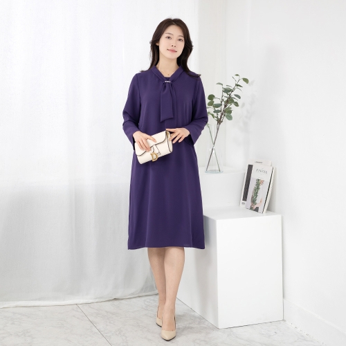 모슬린 엄마옷 50대 중년여성의류 엄마옷 진주 타이 롱 원피스 OP515653 여성의류 빅사이즈 4060