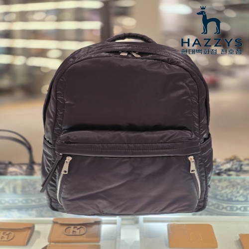 헤지스 [HIS] 단색 나일론 백팩_HJBA5F902BK