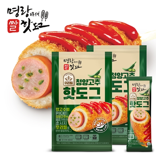 명랑핫도그  우리밀 청양고추 핫도그 640g
