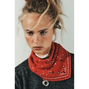 자라 우먼 프린트 니트 반다나 레드 0653251600 794162