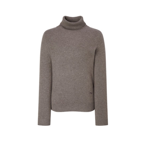 헤지스레이디스 여성 캐시미어100% 클래식 터틀넥 다크세피아 HSSW5DC01S3