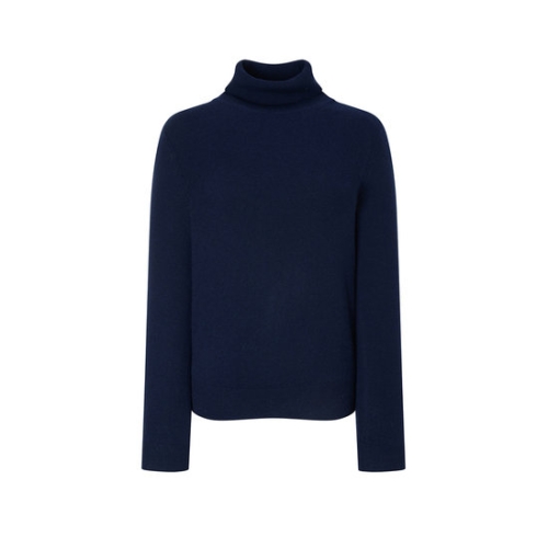 헤지스레이디스 여성 캐시미어100% 클래식 터틀넥 네이비 HSSW5DC01N2