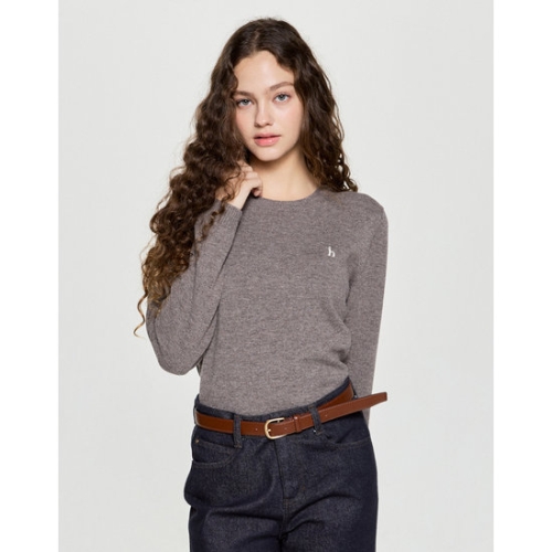 헤지스레이디스 여성 캐시미어 블렌디드 라운드넥 풀오버 HSSW5D902