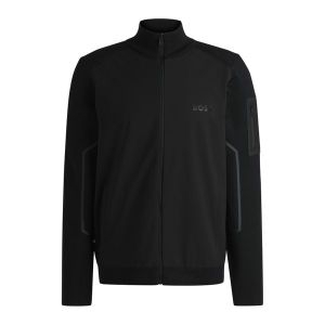 보스 WI24 Green 레귤러핏 더모 플렉스 집업 자켓 블랙 50523174001