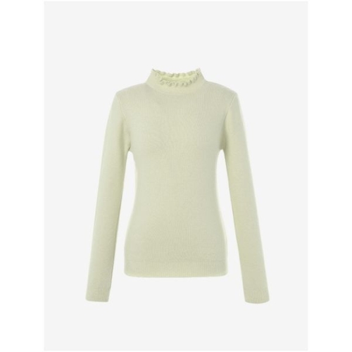 스위트숲 프릴 넥 슬림핏 니트 OZBLKT9