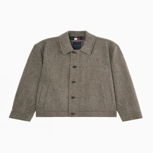 타미힐피거 남성 헤링본 울 블루종_T12F6WOT706ML1R70