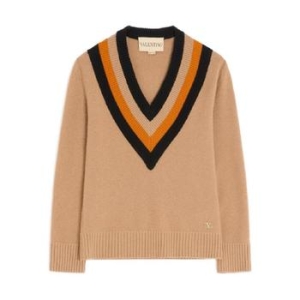 발렌티노 가라바니 V넥 스트라이프 디테일 스웨터 BKC69L9SW TP44278