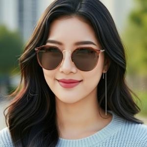 메트로시티 세이브존04 선글라스 여성용 오버 빅사이즈 메탈 데일리선글라스 MD1318