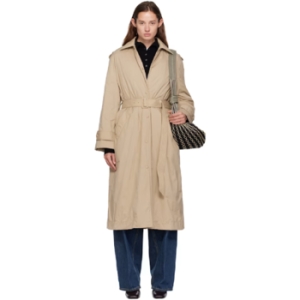 몽클레르 베이지 예브르 트렌치 코트 252111F067001