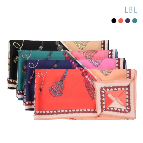 LBL 스퀘어 빅숄 실크 스카프 LSFD-4017