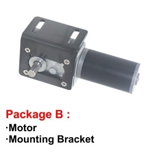 퀵실버 DC 더블 샤프트 웜 기어 모터 최대 70kg 자동 잠금 속도 조절 가능 전진 후진 12V 5-470RPM 높은 토크
