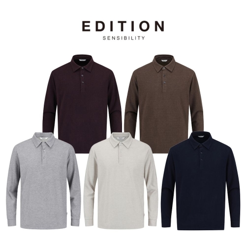 에디션 남성 비큐나 카라 긴팔티_NEF4TT1921