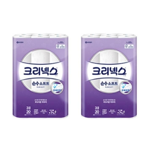 크리넥스 순수 소프트 쿠션 33m (24롤)