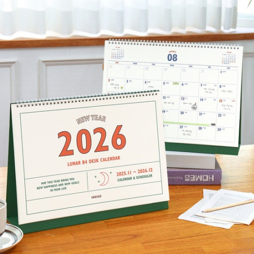 인디고  2026 루나 레트로 대형 B4 탁상 달력