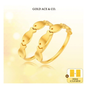 조앤골드 골드에이스앤코 골드피쉬 더블 반지 1.2g + 시그니처 골드바 2개