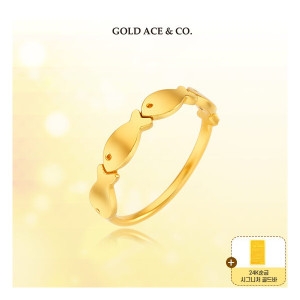 조앤골드 골드에이스앤코 골드피쉬 싱글 반지 0.6g + 시그니처 골드바