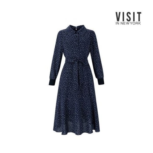 비지트인뉴욕 TAG 129,000 플로럴 칼라 드레스 VY3OP16 283978Moony