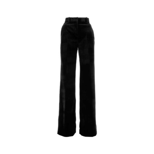 에르마노설비노 Black velvet palazzo pant D476P718QVJQVJ 95708