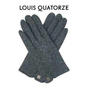 루이까또즈 LQ 핀턱 로고 여성 모직 장갑 HGLVG20042GY