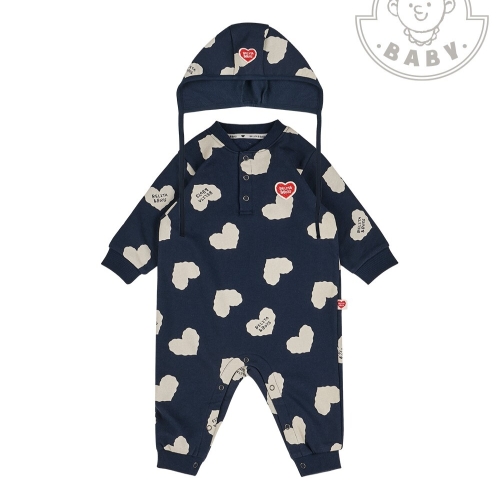 벨리타앤보이즈 베이비BB하트올오버 긴팔점프수트보넷세트 BB5FBS14NA 프리오더 15일 출고예정