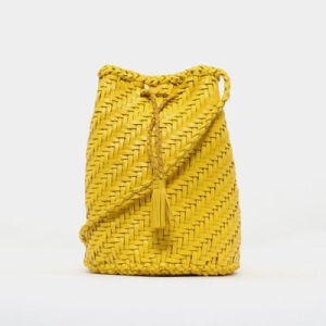 드래곤디퓨전 폼폼 더블 점프 핸드우븐 여성 버킷백 8838 YELLOW_684909 684909_55224151_684909