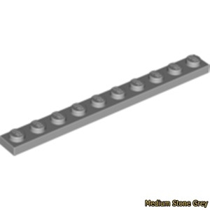 레고  플레이트/Plate 1x10 4251149 4477 Medium Stone Grey