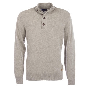 바버 의류 남성 패치 하프 지프 스웨터 MKN0585ST51