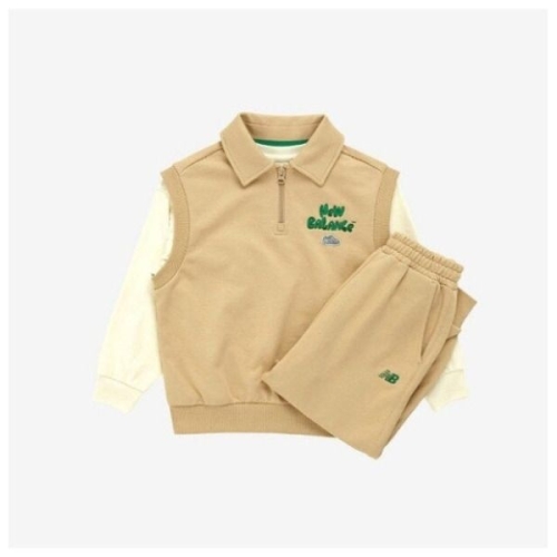 뉴발란스 키즈트레이닝세트 NQJ NK9YFB321U-35 Sneakers 반집업 3PCS 조끼 셋업