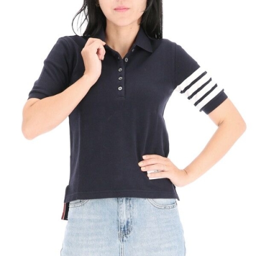 톰브라운 여성 사선완장 카라 반팔티셔츠 FJP052G 07976 415