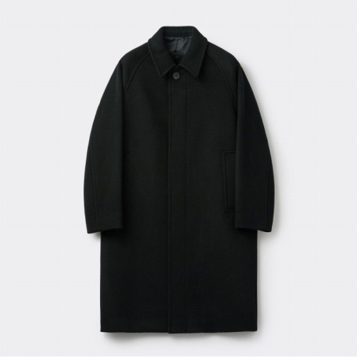 커스텀멜로우 Black Balmacaan Coat C9CAW25611BKX